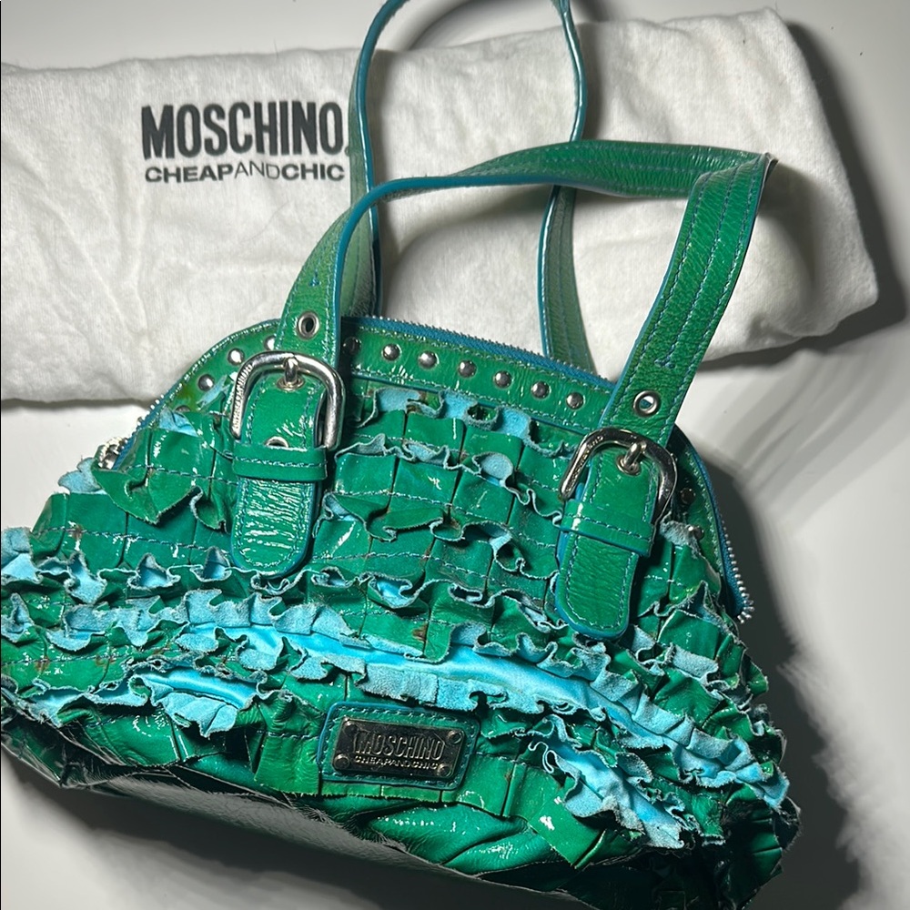 Moschino Green and Blue Women's Bag